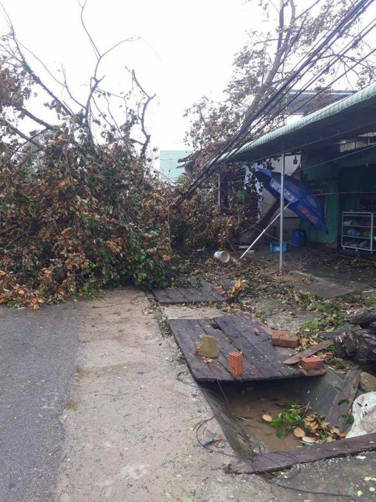 Tập trung khắc phục điện trung tâm hành chính huyện Phú Ninh sau bão số 9