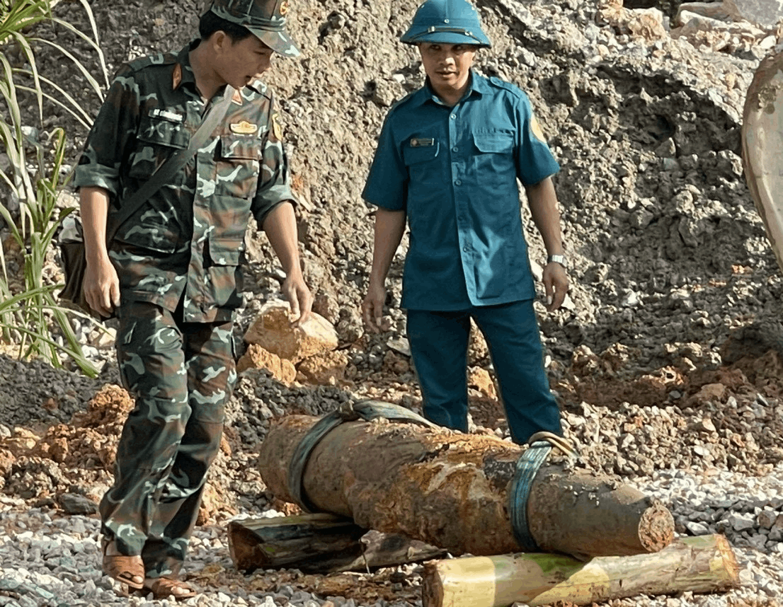 Ban Chỉ huy Quân sự huyện Phú Ninh hủy nổ thành công quả bom nặng 230kg