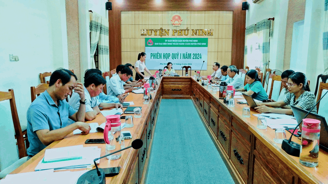 Họp Ban đại diện Hội đồng quản trị NHCSXH huyện Quý I/2024