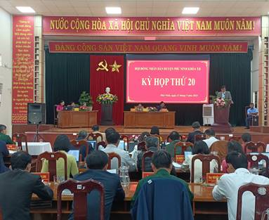 HĐND huyện Phú Ninh khóa XII, nhiệm kỳ 2021-2026 tổ chức Kỳ họp thứ 20 (Kỳ họp chuyên đề)